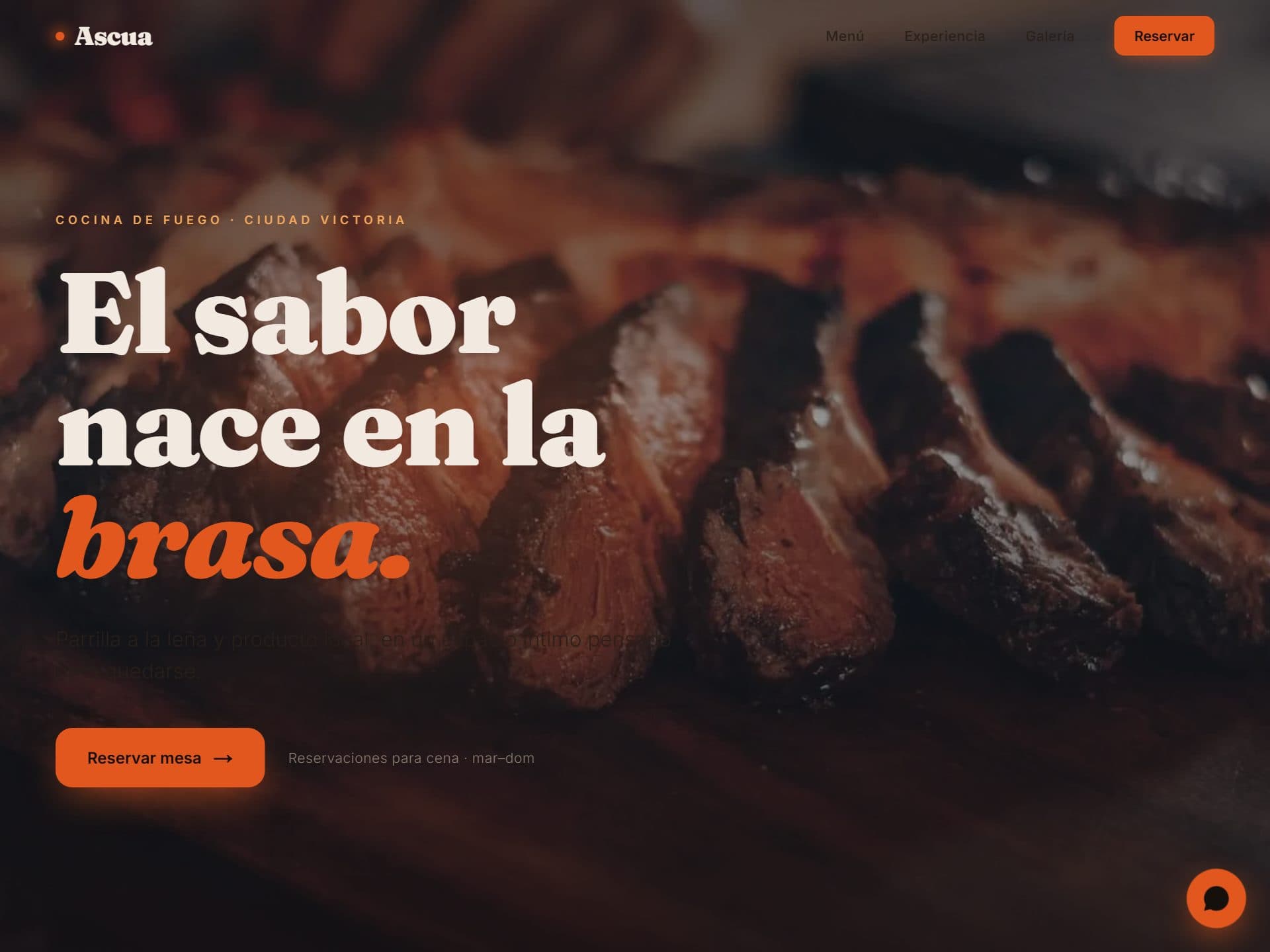 Demo del sitio Ascua