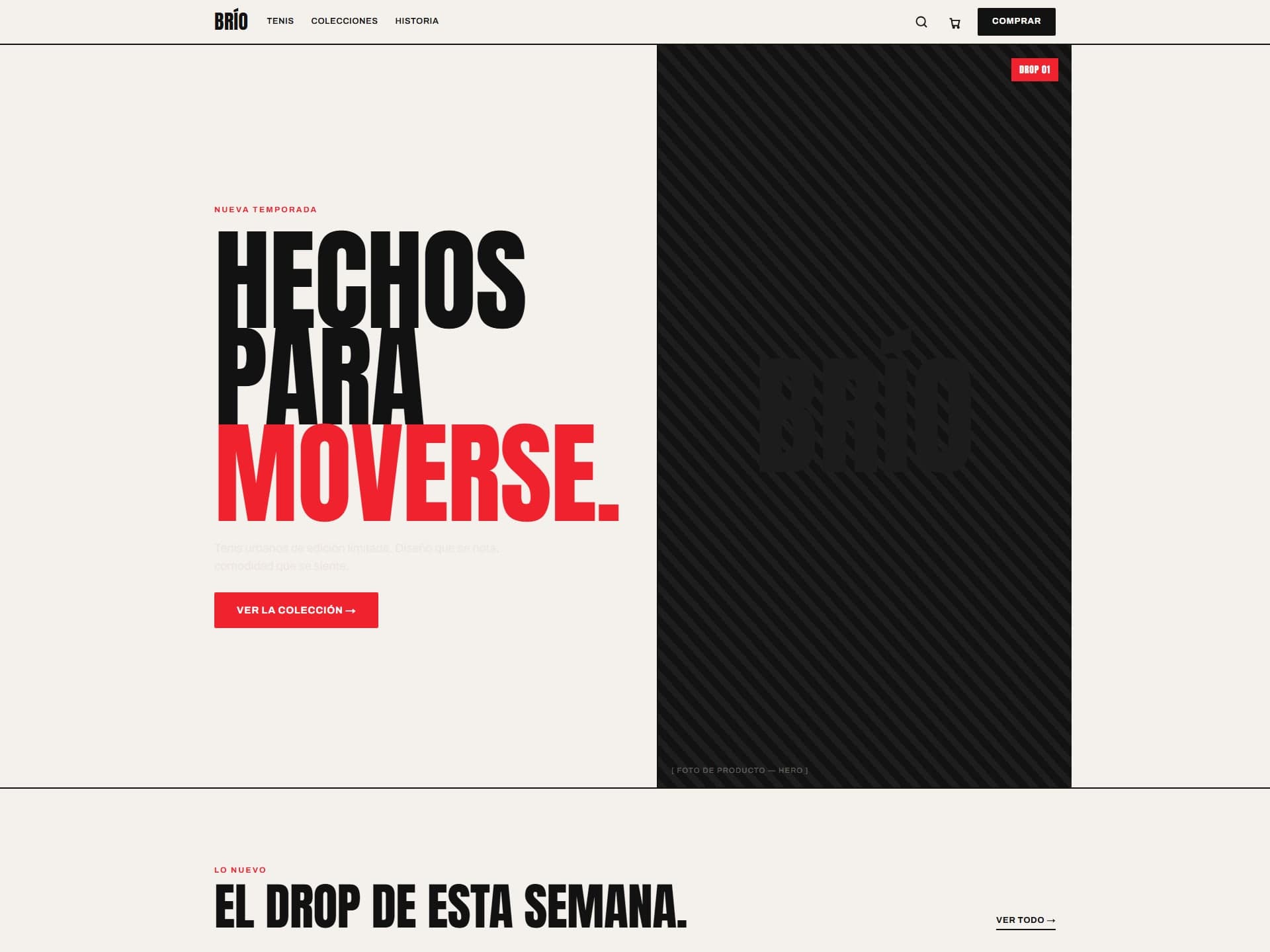 Demo del sitio Brío