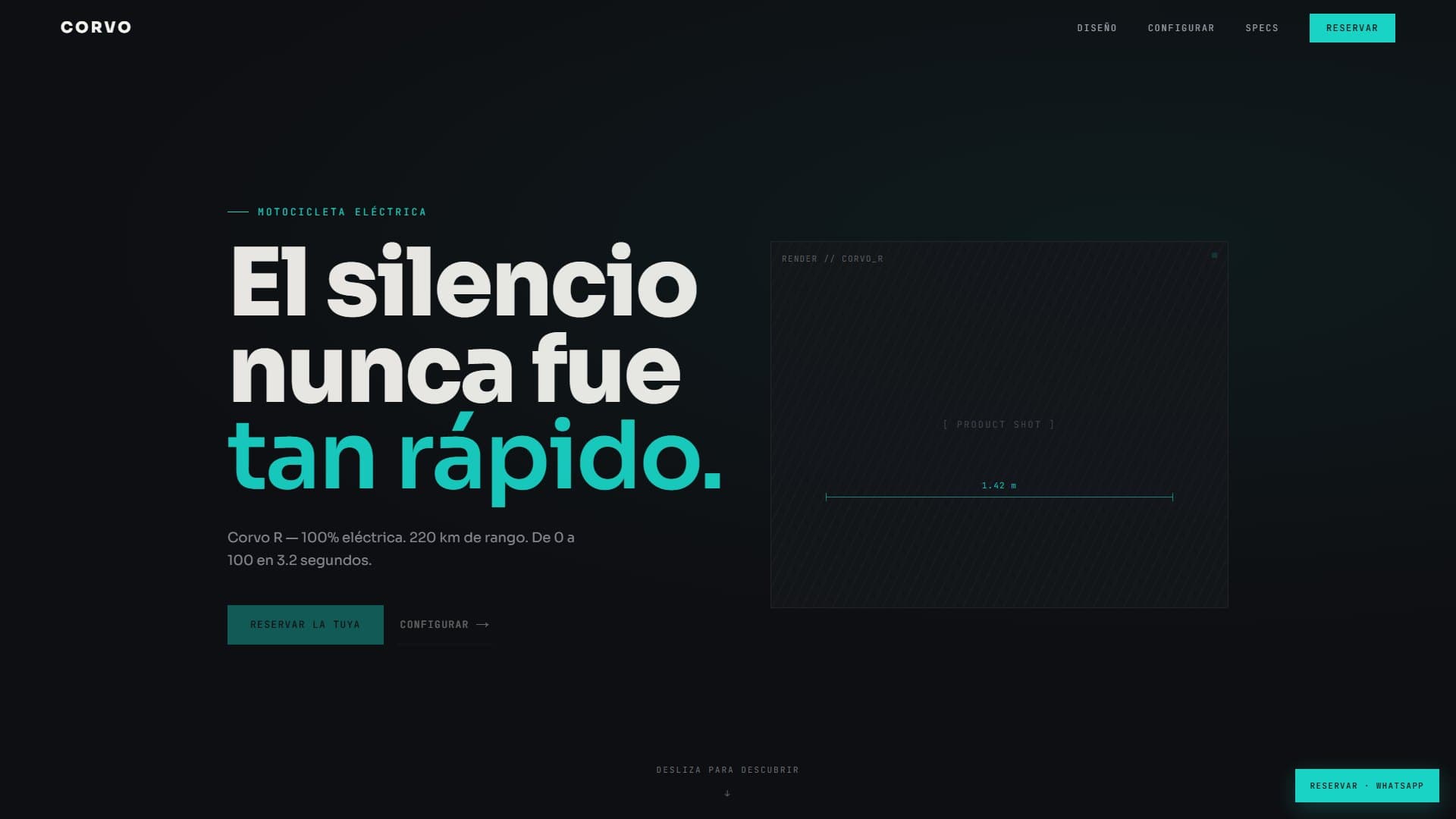 Demo del sitio Corvo